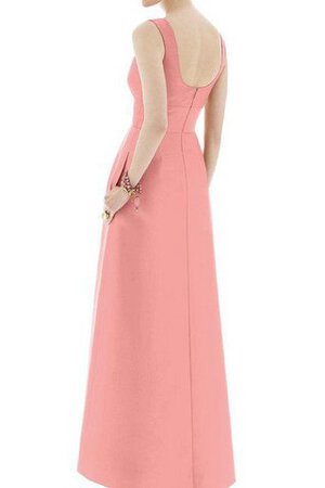 Robe demoiselle d'honneur plissage bandouliere spaghetti en satin ligne a - Photo 2