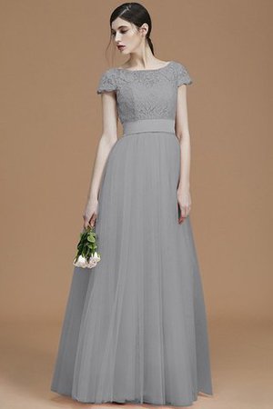 A Linie Prinzessin Normale Taille Brautjungfernkleid mit Schleife mit Gürtel - Bild 32