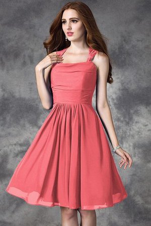 Ärmelloses Normale Taille Chiffon Reißverschluss Brautjungfernkleid mit Spaghettiträger - Bild 29