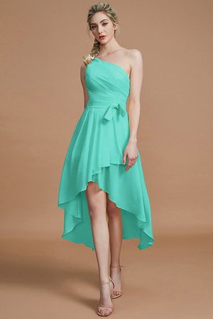 Robe demoiselle d'honneur courte avec zip manche nulle asymétrique avec chiffon - Photo 20