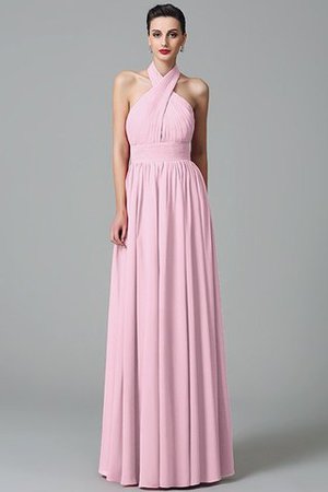 Robe demoiselle d'honneur a-ligne de princesse de lotus de dos nu avec chiffon - Photo 22