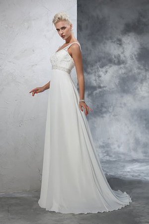 Robe de mariée longue vintage avec perle ligne a de princesse - Photo 3