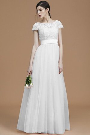 A Linie Prinzessin Normale Taille Brautjungfernkleid mit Schleife mit Gürtel - Bild 35