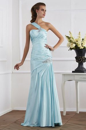 Ein Träger Elastischer Gewebter Satin Anständiges Bodenlanges Ballkleid ohne Ärmeln - Bild 1
