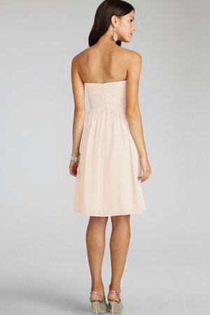 Robe demoiselle d'honneur bref en chiffon ruché col en forme de cœur - Photo 25