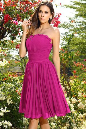Prinzessin Empire Taille Chiffon Plissiertes Brautjungfernkleid ohne Ärmeln - Bild 11