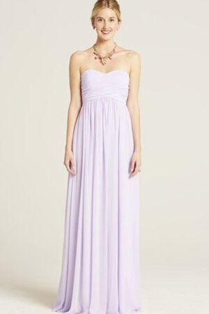 Robe demoiselle d'honneur plissé longue de col en cœur ruché - Photo 1