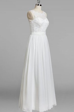 Robe de mariée naturel simple impressioé manche nulle a-ligne - Photo 1