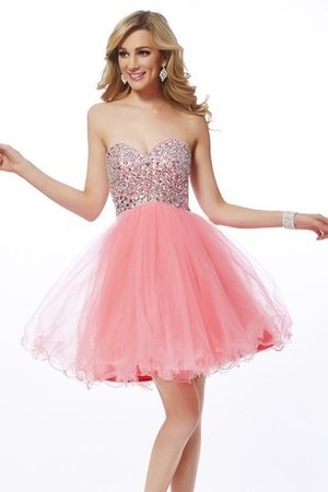 Robe fête de la rentrée de col en cœur cordon avec perle de princesse ligne a - Photo 1