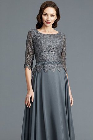 Ärmelloses Schaufel-Ausschnitt Chiffon A Linie Bodenlanges Brautmutterkleid - Bild 7