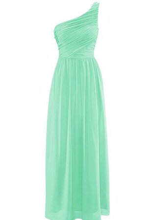 Robe demoiselle d'honneur naturel plissage en chiffon manche nulle ruché - Photo 1