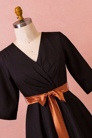 Fabelhaft Schlichtes Knielanges Abendkleid mit Reißverschluss mit Natürlicher Taille - Bild 4