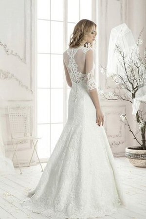 Bateau Meerjungfrau Stil 3 /4 länge Ärmeln Brautkleid - Bild 2