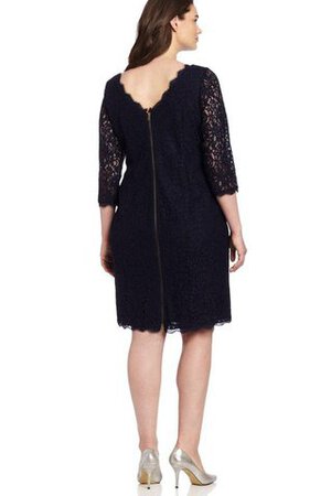 Robe de cocktail luxueux facile avec zip en 3/4 manche en forme - Photo 2