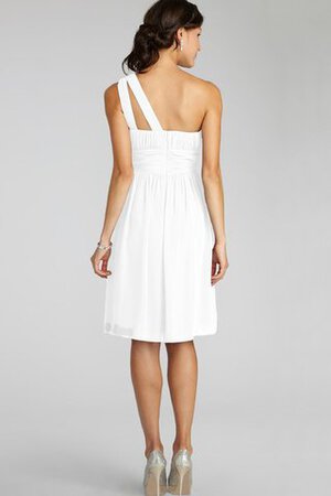 Ein Schulter trägerloser Ausschnitt Chiffon A-Line mini Brautjungfernkleid - Bild 15