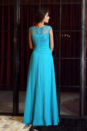 Ärmelloses Empire Taille Sittsames Sexy Abendkleid mit Schaufel Ausschnitt - Bild 2