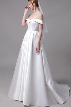 Einzigartig A-Line Ärmelloses Anständiges Einfaches Brautkleid - Bild 4