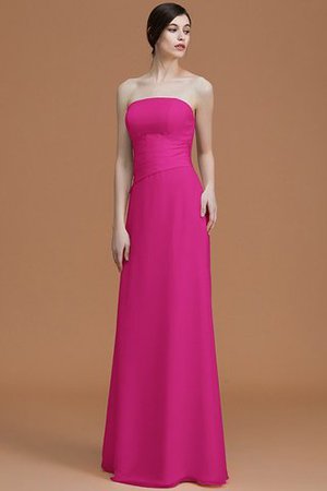 Natürliche Taile Trägerlos A Linie Gerüschtes Prinzessin Brautjungfernkleid - Bild 17