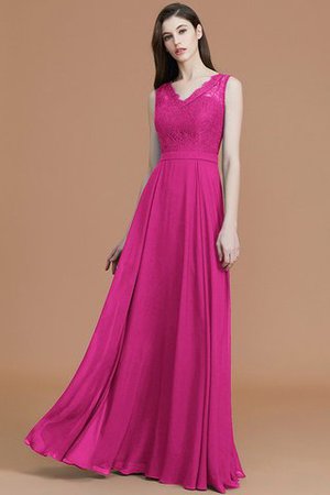 A Linie Prinzessin Normale Taille Ärmelloses Bodenlanges Brautjungfernkleid - Bild 17