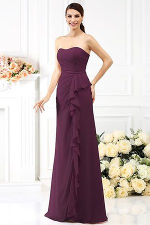 Chiffon Herz-Ausschnitt Plissiertes Formelles Bodenlanges Ballkleid - Bild 5