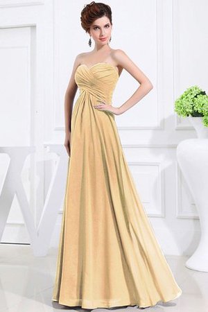 Reißverschluss Plissiertes A-Linie Drapiertes Bodenlanges Brautjungfernkleid - Bild 12