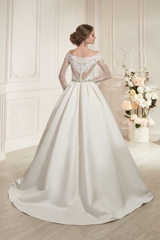 Vestido de Novia de Corte-A de Hasta el suelo de Botón de Apliques de Abalorio - Foto 2