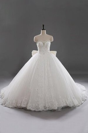 Robe de mariée distinguee splendide naturel avec lacets avec nœud - Photo 1