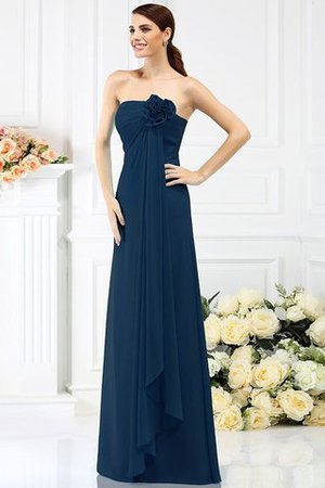 Robe demoiselle d'honneur longue avec fleurs avec chiffon de bustier ligne a - Photo 10