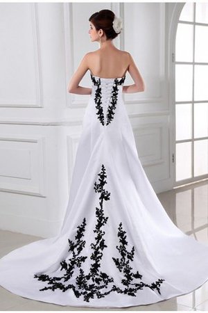 Abito da Sposa con Applique Lungo Allacciato Alta Vita Semplice - Foto 2