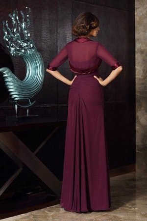 Herz-Ausschnitt Enges Bodenlanges Anständiges Brautmutterkleid aus Chiffon - Bild 2