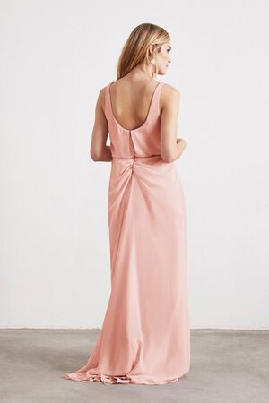 Reißverschluss Engelhaft Anständiges Einfaches Bodenlanges Brautjungfernkleid - Bild 2