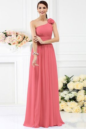 Reißverschluss Chiffon Sittsames Brautjungfernkleid ohne Ärmeln mit Blume - Bild 28