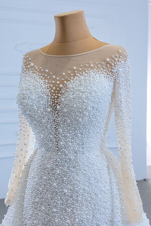 Süß Normale Taille Meerjungfrau Stil Romantisches Brautkleid aus Satin - Bild 5