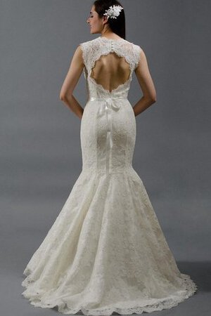 Vestido de Novia de Corte Sirena en Encaje de Hasta el suelo de Sin mangas de Escote en V - Foto 3