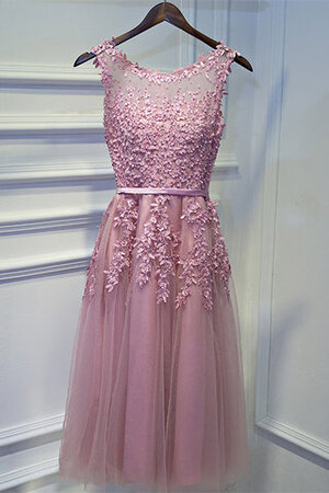 Robe de cocktail col en bateau rêveur avec zip décontracté romantique - Photo 1