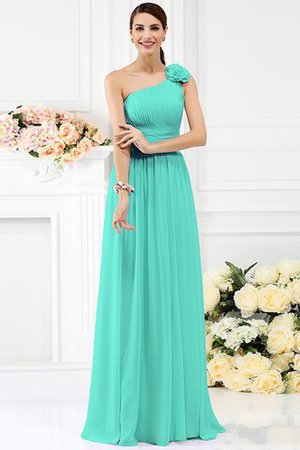 Reißverschluss Chiffon Sittsames Brautjungfernkleid ohne Ärmeln mit Blume - Bild 15