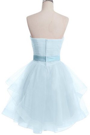 A-Linie Herz-Ausschnitt normale Taille geschichtes mini Abiballkleid mit Plissierungen - Bild 7