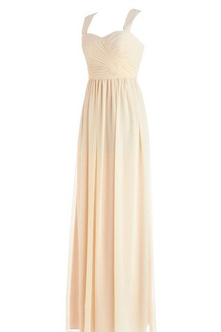 Robe demoiselle d'honneur elégant en chiffon jusqu'au sol avec zip ruché - Photo 2