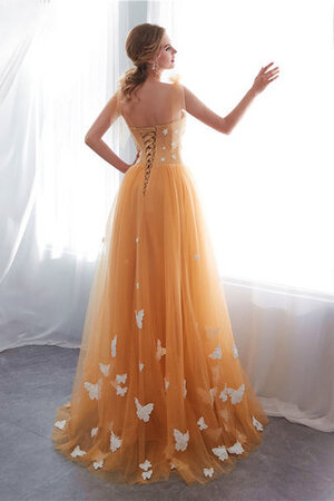 Anmutig Bodenlanges Extravagantes Sittsames Ballkleid mit Rücken Schnürung - Bild 5