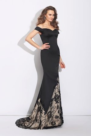 Robe de soirée sexy longue de traîne courte en satin fermeutre eclair - Photo 5