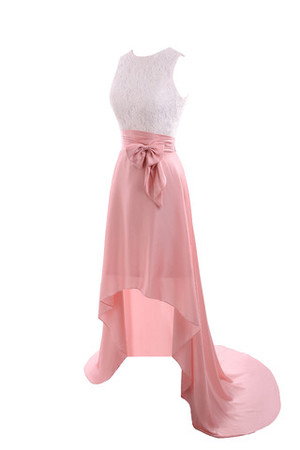 Robe de cocktail romantique naturel facile de traîne moyenne en satin élastique - Photo 4