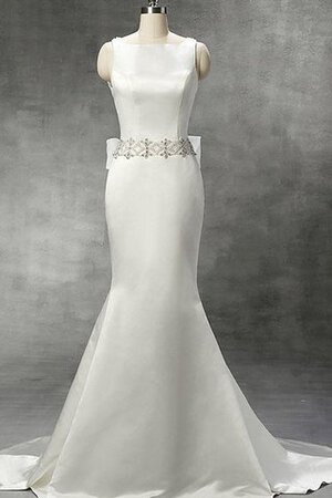 Natürliche Taile Meerjungfrau Ärmelloses wadenlanges Brautkleid aus Organza - Bild 1