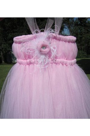 Abito da Cerimonia Bambini Conotta con Fiocco con Piega Ball Gown Senza Maniche A Terra - Foto 4