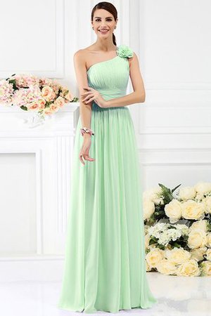 Reißverschluss Chiffon Sittsames Brautjungfernkleid ohne Ärmeln mit Blume - Bild 26