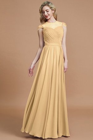 Vestido de Dama de Honor de Corte princesa de Corte-A en Gasa de Escote redondo - Foto 17