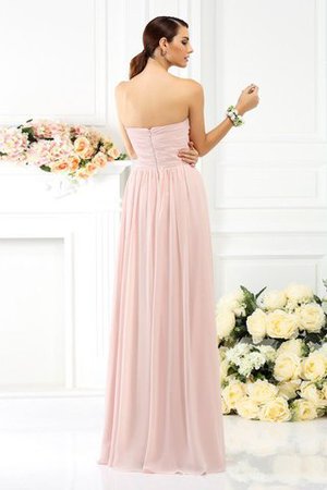 Vestido de Dama de Honor de Sin mangas de Largo de Escote sin tirantes de Plisado - Foto 30