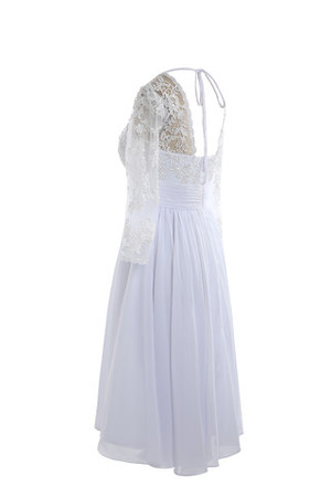 Formal Vestido de Novia en Encaje de Recatado de Lujoso de Largo - Foto 8