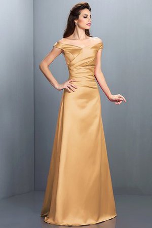Robe demoiselle d'honneur longue en satin avec zip longueur au ras du sol en forme - Photo 12