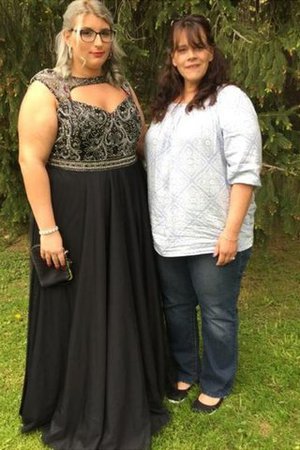 Übergröße A-Linie Prinzessin Normale Taille Ärmelloses Ballkleid - Bild 1