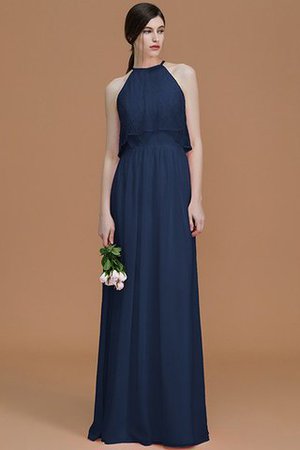 Reißverschluss Prinzessin A-Linie Bodenlanges Brautjungfernkleid mit Rüschen - Bild 16